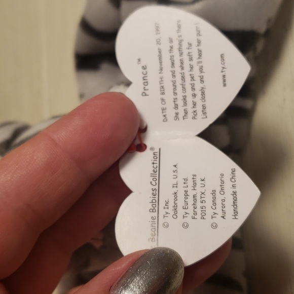 Ty Beanie Babies 1997 Brown Cat Pounce & Gray Striped Cat Prance NWT - Picture 7 of 11